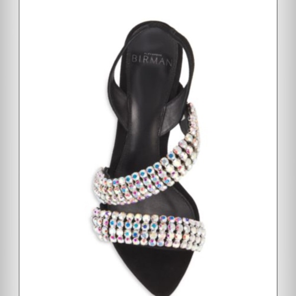 Alexandre Birman Rhinestone Slingback Strappy Heeled Sandals Size: 37 💎💧💦🦋 - Picture 6 of 11